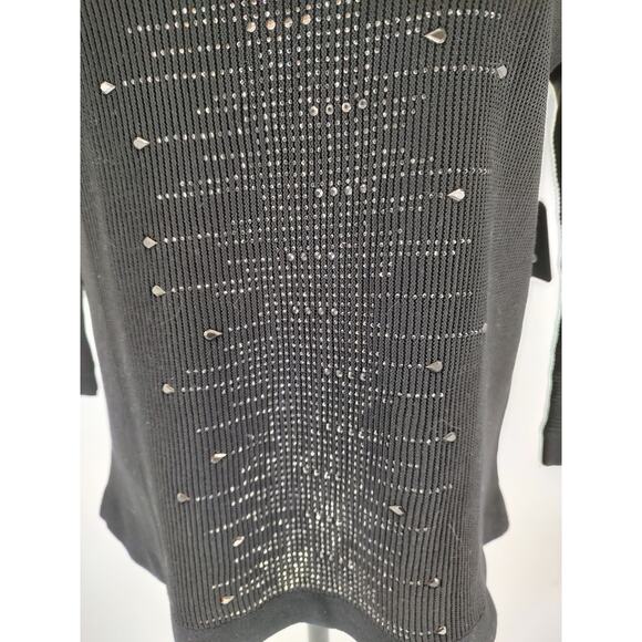 Select + Trend Woman NEW Black Sparkle Pullover Sweater Size Small Stretch Soft - Picture 5 of 10